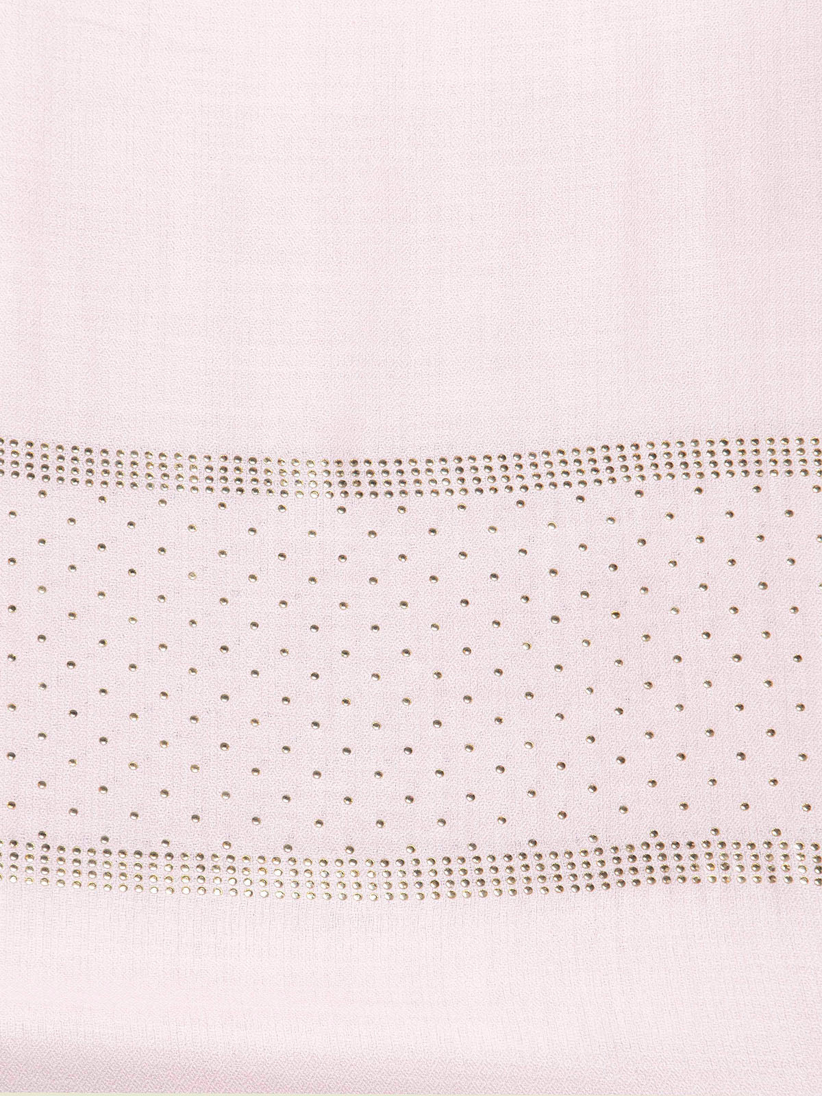 Light pastel pink cashmere stole with Swarovski geometric sparkle design