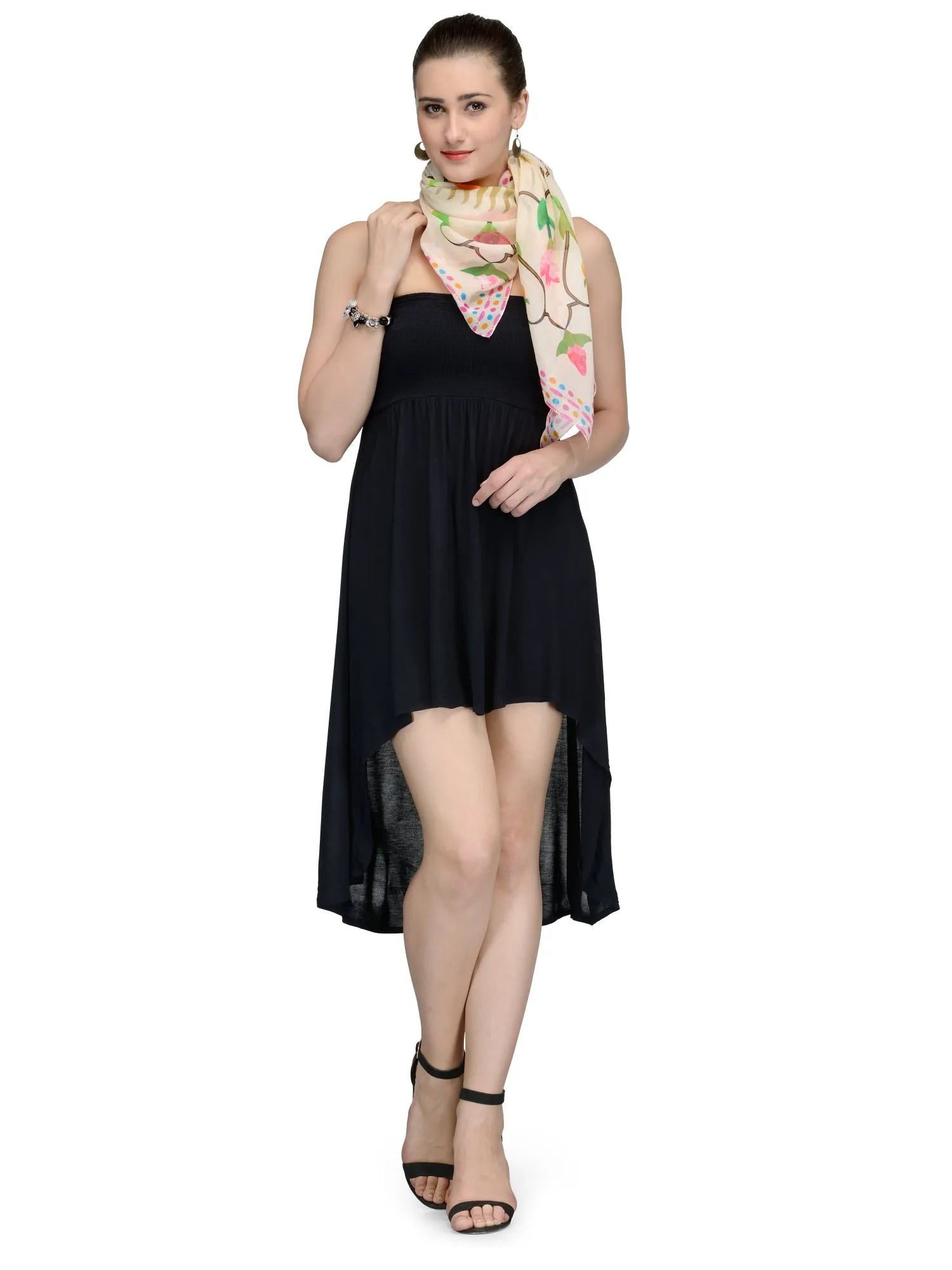 Beige and pink lattice scarf inspired by Taj Mahal design