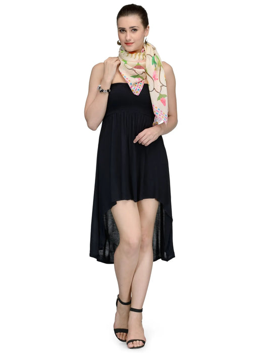 Beige and pink lattice scarf inspired by Taj Mahal design