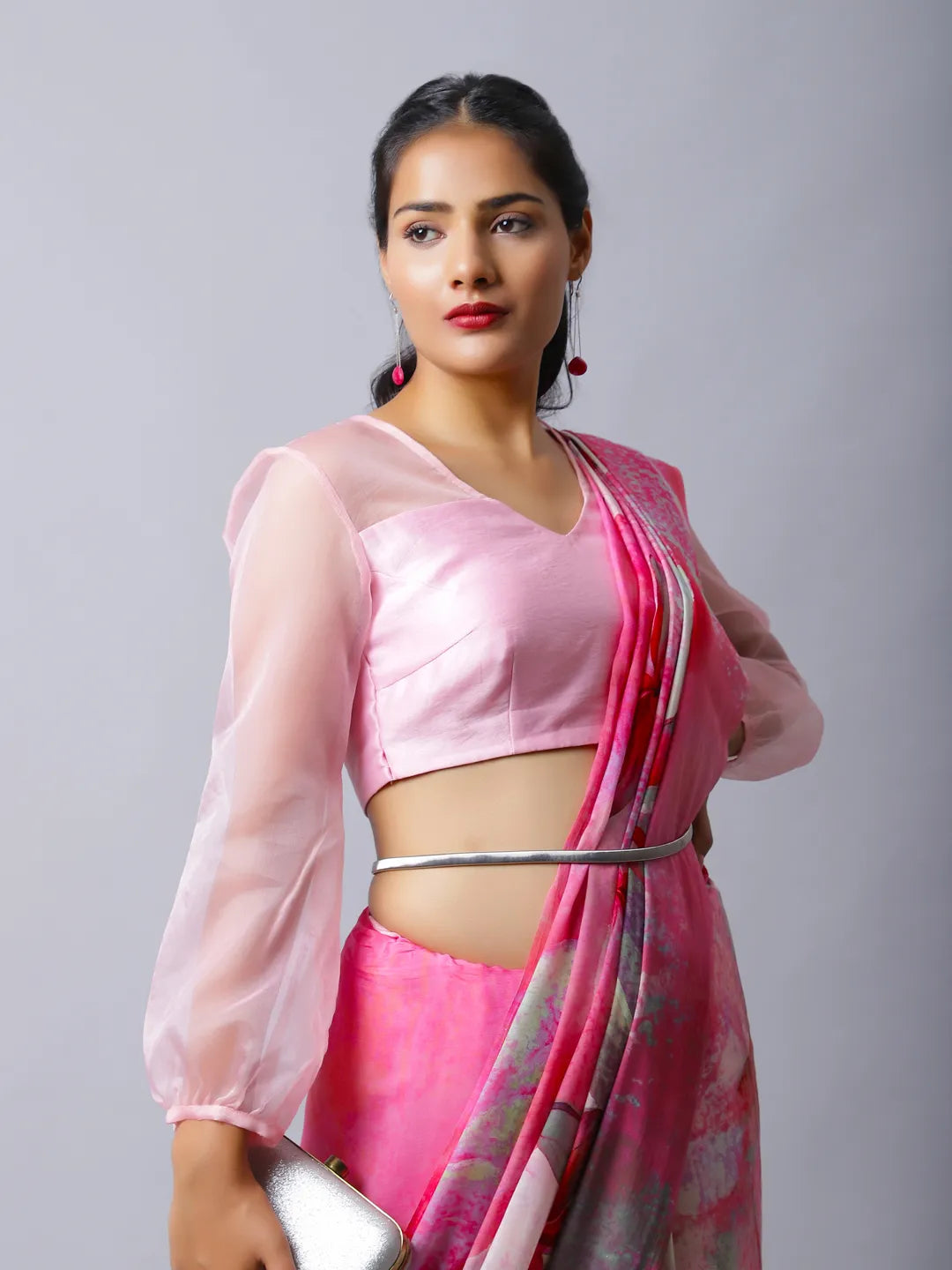 Plum Crepe Silk Saree - Regal Plum Hues