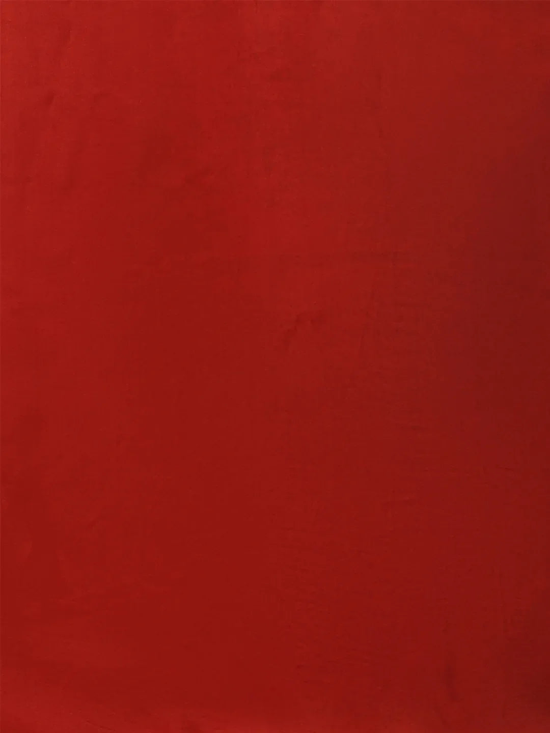 Ruby Red Silk Chiffon Saree with Floral Accents