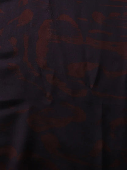 Wine Lilium Silk Chiffon Saree